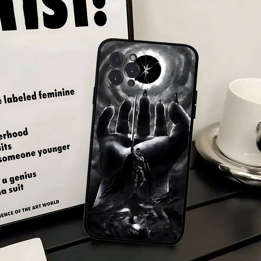 Anime Fashion Berserk Guts Phone Case For Iphone 17 16 15 16e 14 13 12 11 Pro Max Plus Case Cover Coque