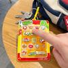 Cartoon Print Vertical Keyboard Key Pendant Creative Keyboard Toy  Accessories Gift