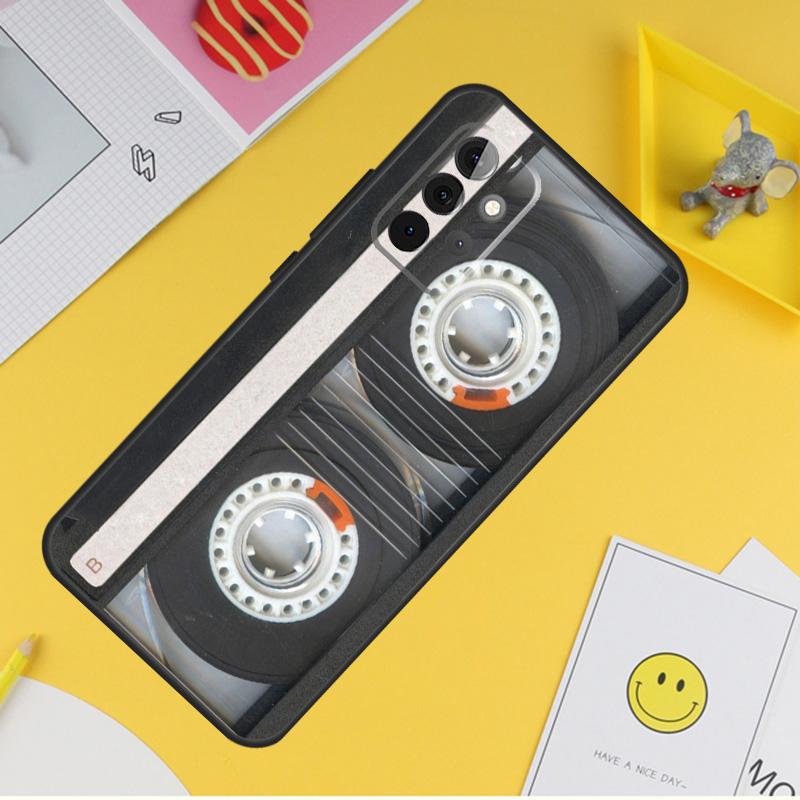 Cassette Mix Tape Cover For Samsung Galaxy A34 A35 A14 A15 A25 A53 A33 A13 A52 A32 A12 A51 A71 A54 A55 Case