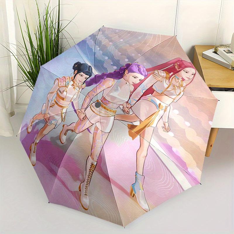 

KPop Demon X Automatic opening and closing folding umbrella with 8-rib frame and compact travel design, perfect for all occasions | Stylish