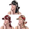 Wide Brim Headscarf Hat With Leopard Print And Floral Pattern Summer Style For Women And Men