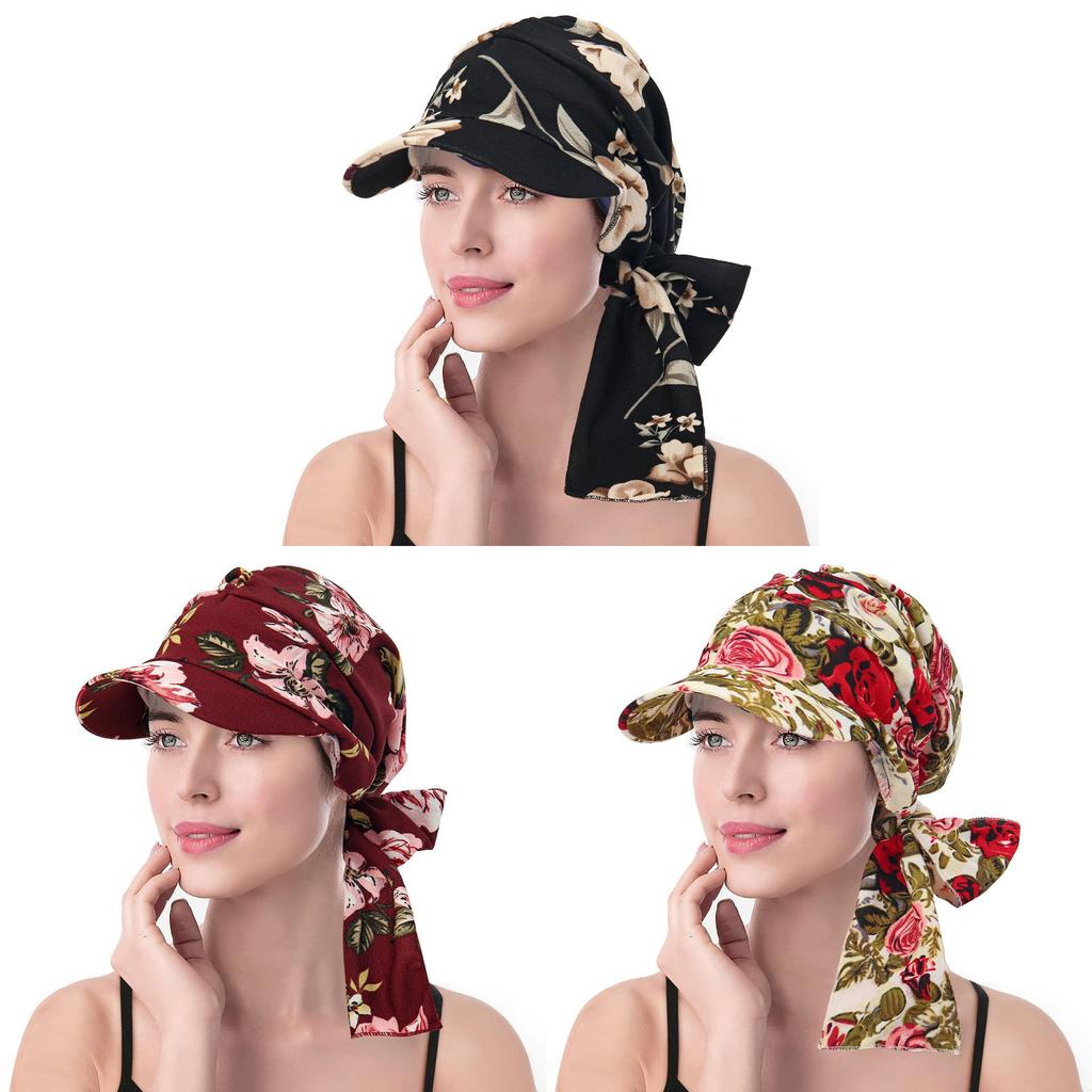 Wide Brim Headscarf Hat With Leopard Print And Floral Pattern Summer Style For Women And Men