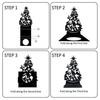 Christmas Shadow Candle Holder Funny Metal Tree Shaped Shadow Candle Stand Tabletop Decorative Tea Light Holder
