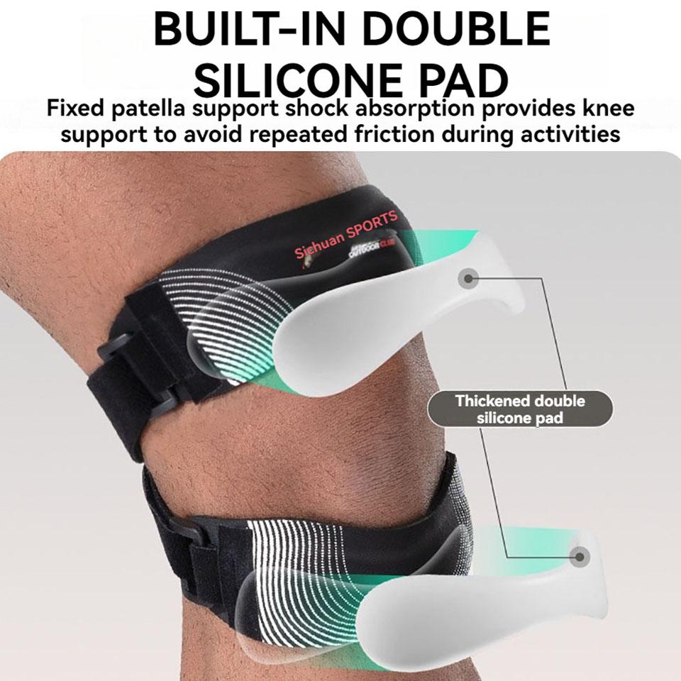 1Pcs Adjustable Knee Strap Compression Support Shock Absorption Stabilizing Patella for Basketball Sports