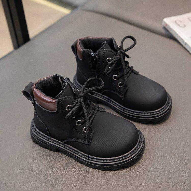 

Winter Fleece Lined Warm Snow Boots for Kids Boys Girls Thick Cotton Martin Boots size 21