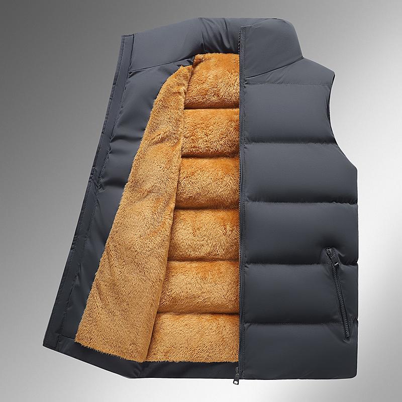 

Флисовый теплый жилет, пальто, мужской толстый хлопковый жилет, мужской осенне-зимний жилет, мужской жилет из овечьей шерсти и хлопка, мужской жилет XS темно серый