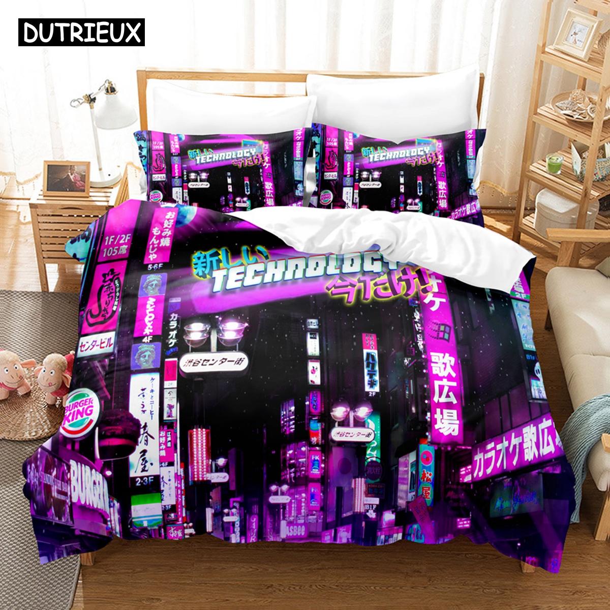 

3D Art Defocus half-conscious Scenery Abstract Oil PaiDuvet Cover Set With Pillowcase Twin Full Queen King Bedclothes Bed Linen EU single(135x200cm)