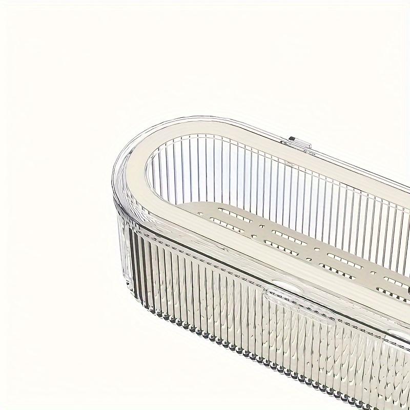 Multifunctional Tableware Storage Box - Clamshell Dust and Moisture Proof, Storage Case with Drain Tray, Kitchen Tableware Storage Rack