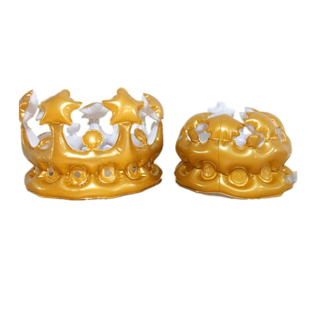 Aufblasbare Kinderkrone Unisex PVC Wiederverwendbar Cosplay Kinderkrone Dekoration für Party Auftritt Kleine Größe