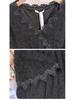 Plus Size Women's French Lace Dress, Long Sleeve, Waist-Cinched, Elegant and Slimming, Fits 130-300 Jin