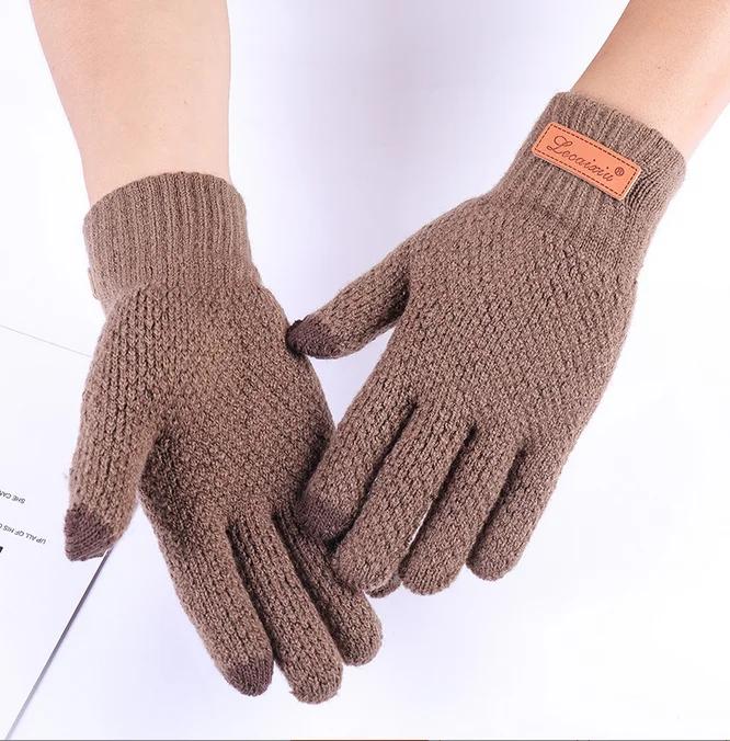 Handschuhe Herren Winter Leder Schwarze Handschuhe Knopf Warme Fäustlinge Luxuriöses PU-Leder Autofahren Herren Echte Winddichte Autofahrerhandschuhe