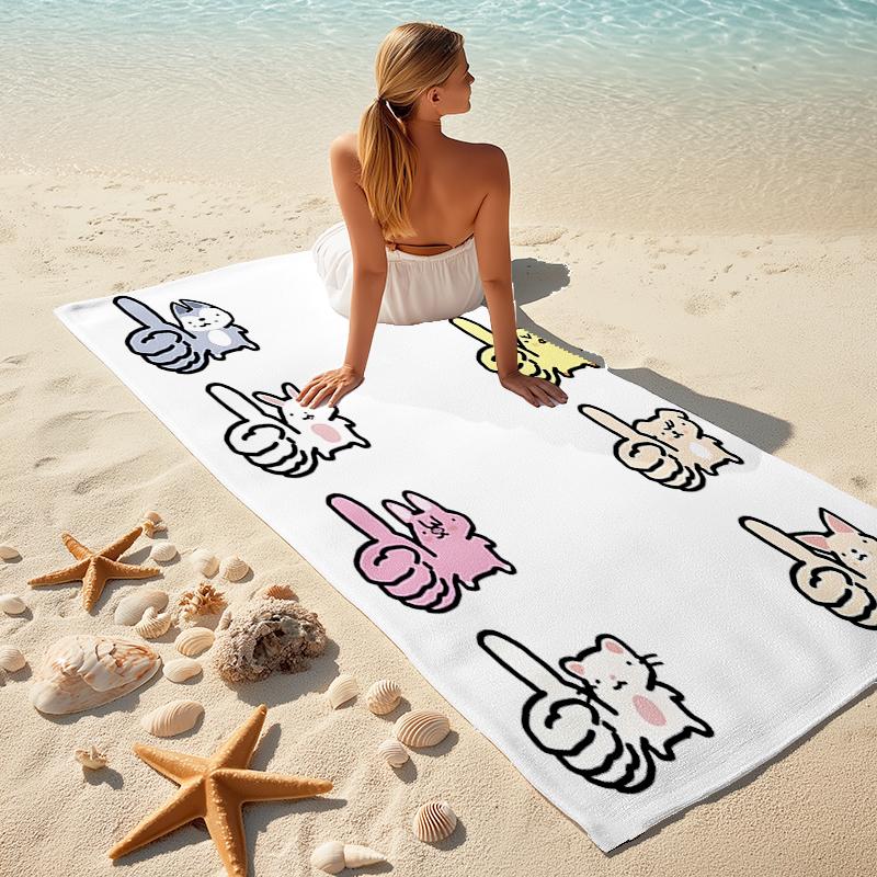 1pc Kpop Team4 Beach Towel, Comfortable and Thick, and Swimming/Bath/Picnic/Camping Towel, Suitable for Seaside Beaches