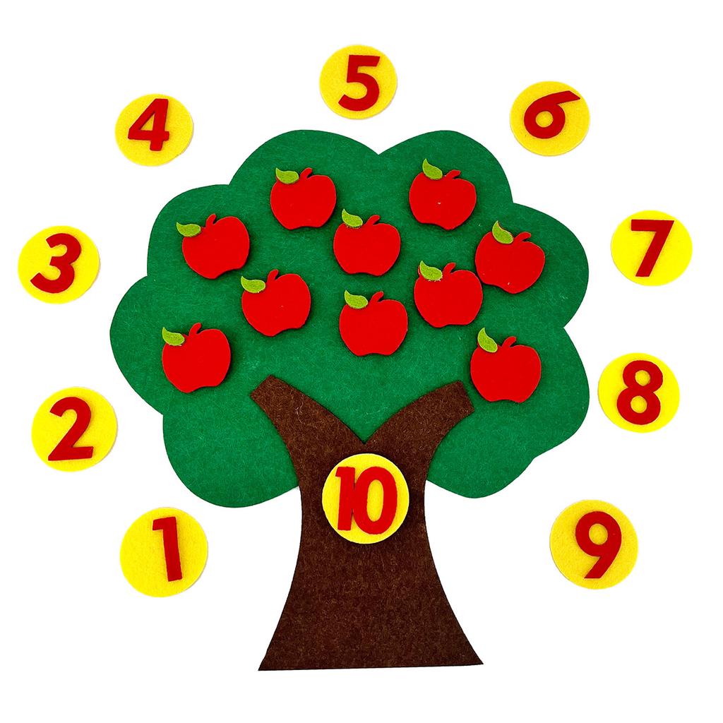 Kids Math Toys Teaching Aids Pear Apple Trees Number Puzzle Game Learning Educational Toy for Children