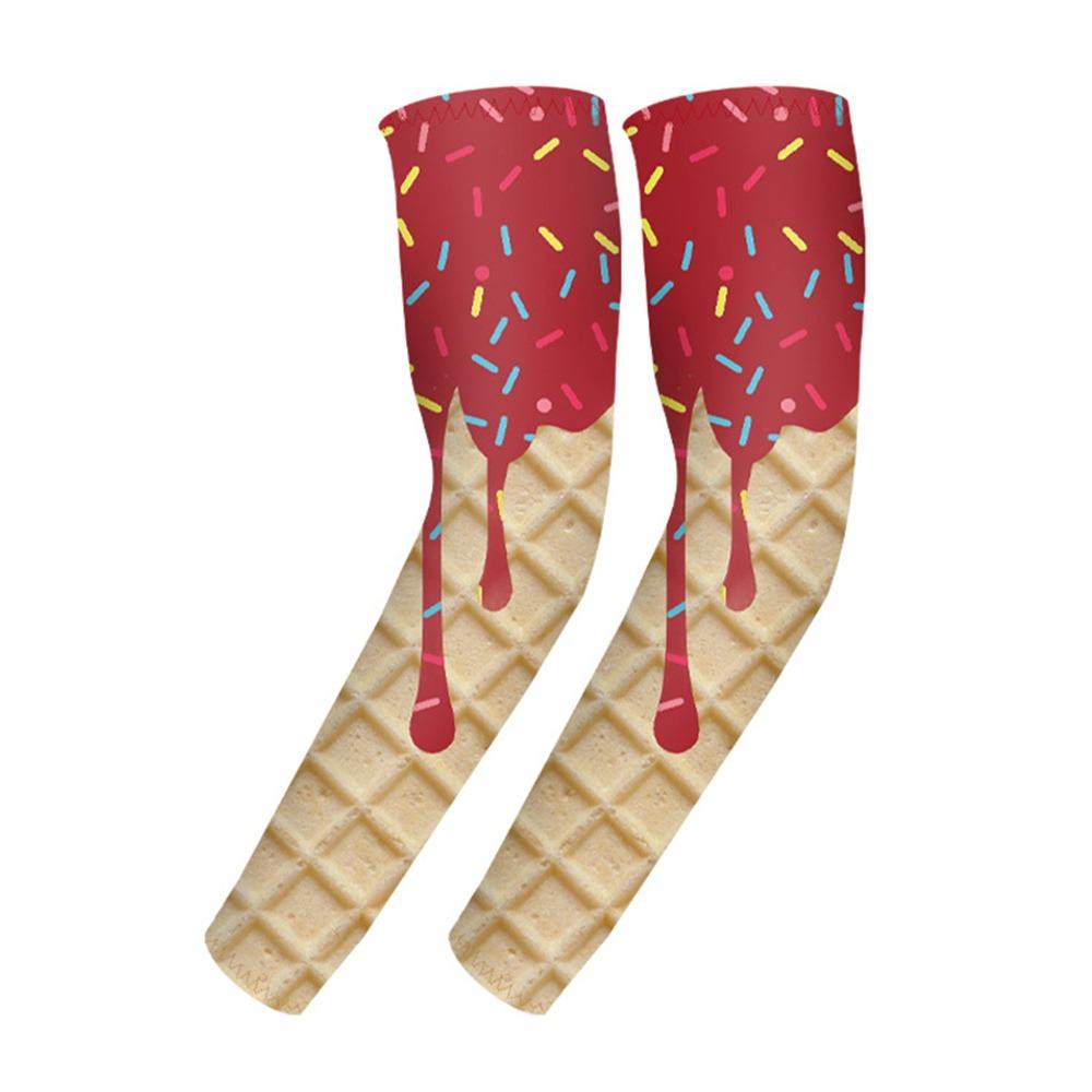 Ice Cream Arm Sleeves Cooling Sun Protection Sleeves NEW Protective Sleeves  Sports