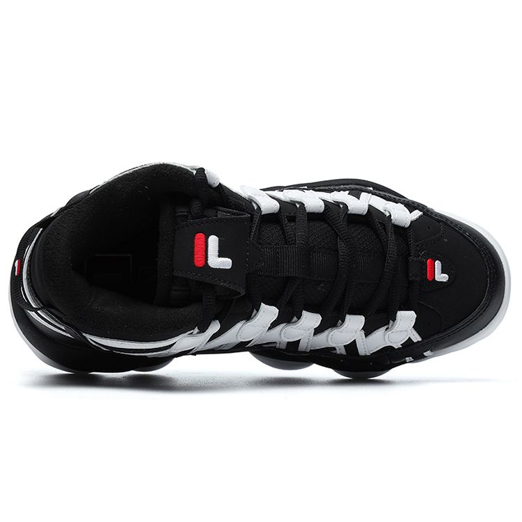 Fila Heritage Basketball Synthetic Leather Suede Low Top Retro Basketball Shoes Women Sneaker Black White F12W141220FBW