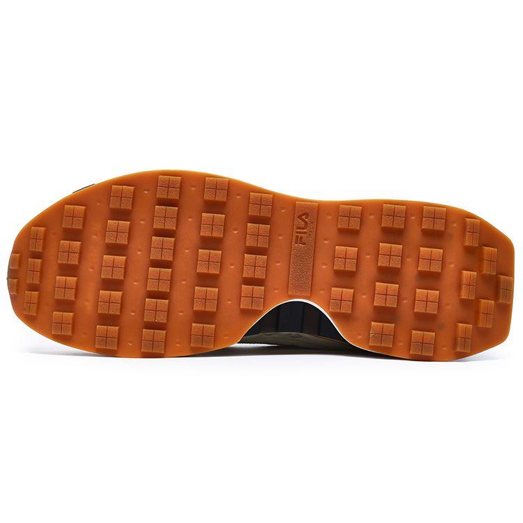 Fila KM Fabric Synthetic Leather Nylon Suede Sports Low-Top Lifestyle Shoes Men Sneaker Cream Golden-Yellow F12M233113FCW