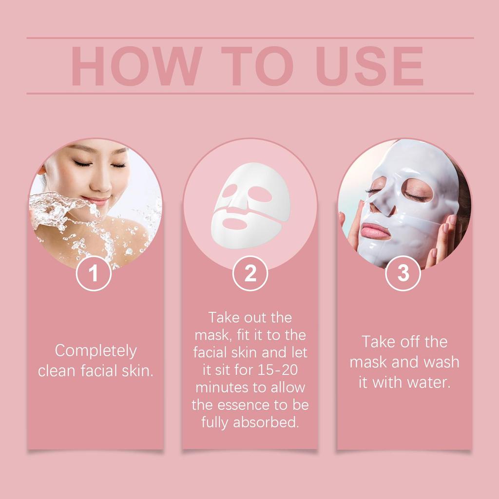 Bio Collagen Face Mask Shrink Pores Deep Hydrating Overnight Mask Moisturizing Refreshing Brightening Face Skin Care