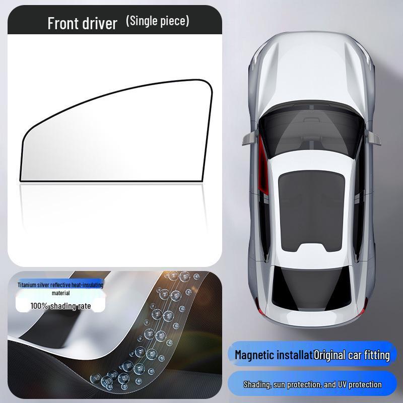 Customizable Logo Magnetic Car Sun Shade: Heat Insulation Blackout Curtain for Side Window Privacy