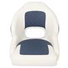 Yacht Captain Seat PVC Leather Water Resistant Scratch Proof Memory Foam with Backrest Two Tone Boat Seat for Pontoon