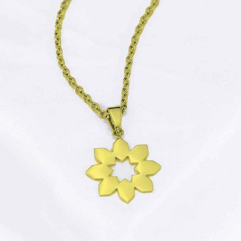 European and American Jewelry Simple Small Snowflake Titanium Steel Clavicle Chain Jewelry