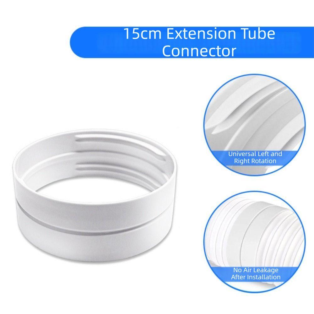 White Polypropylene Exhaust Duct Extension Exhaust Duct Coupling Adapter  Vent Pipe Compatible