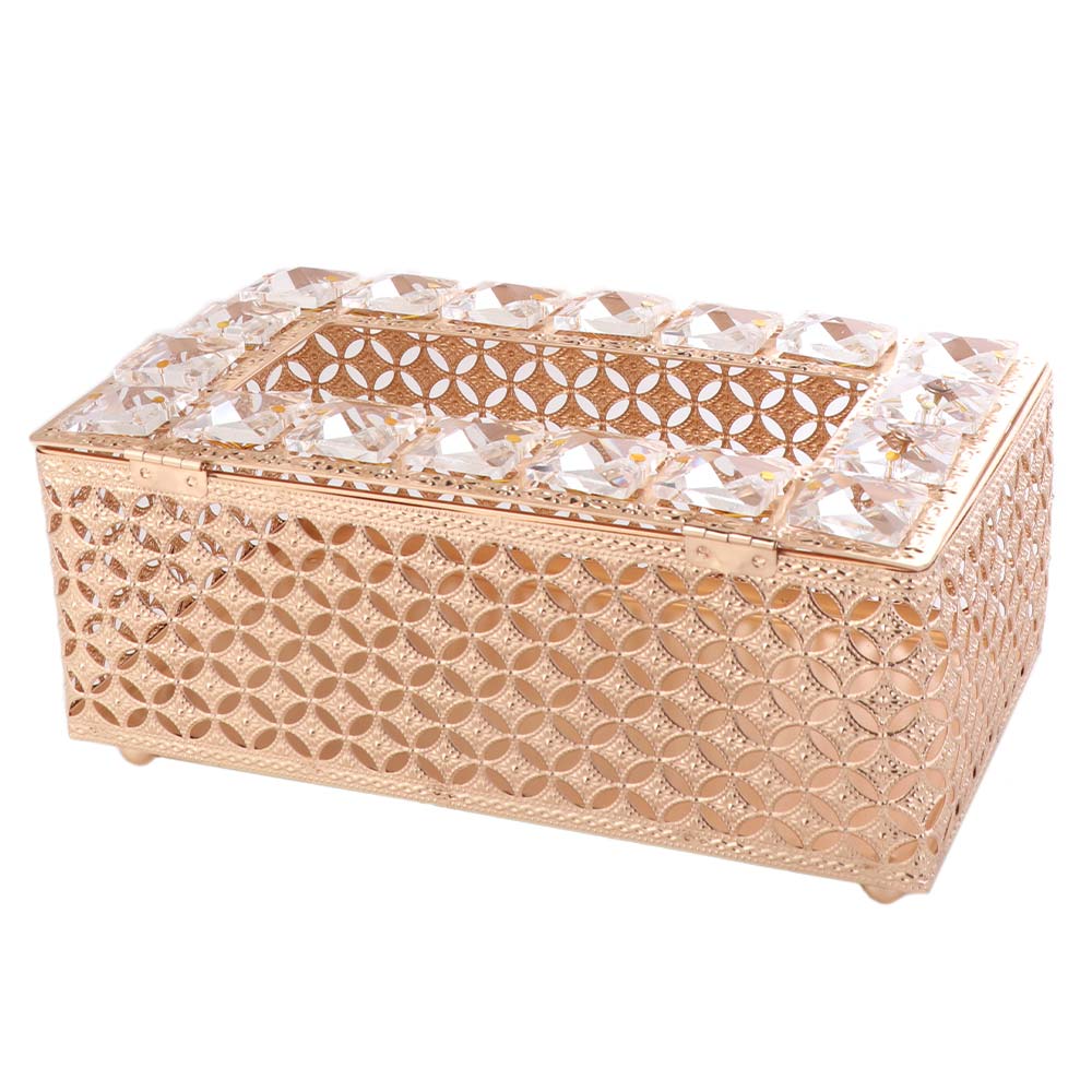 Light Luxury Crystal Tissue Box European Style Napkin Dispenser Fashion Paper Storage Box Office