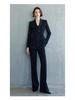 Elegant Spring & Autumn Chinese Buckle Suit Set for Women with Micro Flare Pants