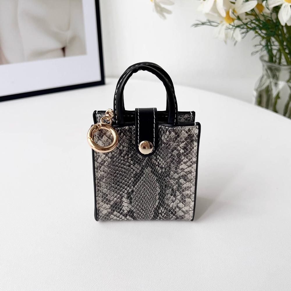 Light Luxury Trend Brand Serpentine Crossbody Lanyard Handbag Leather Wireless Bluetooth Headphone Cover for Airpods 4 3 2 1 Pro 1 2 Shockproof Case