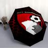 Bedruckter Fußballclub-Logo Bedruckter Faltschirm, Outdoor-, Freizeit-, und Regenschirm für Reisen, Strapazierfähiges Schirmgewebe, Geburtstags- und Feiertagsgeschenk