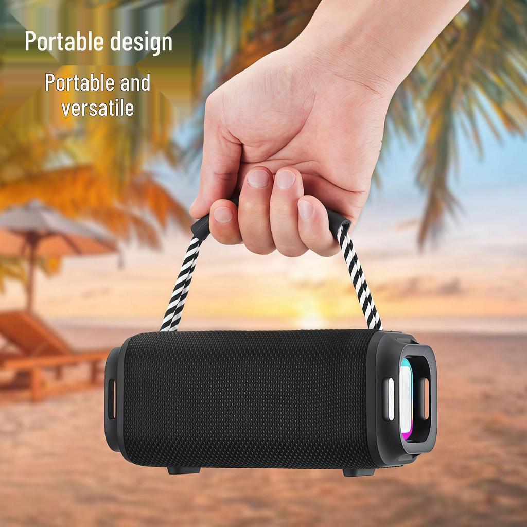 Portable High-Power Mini Bluetooth Speaker with Heavy Bass and Card Slot for Outdoor Use