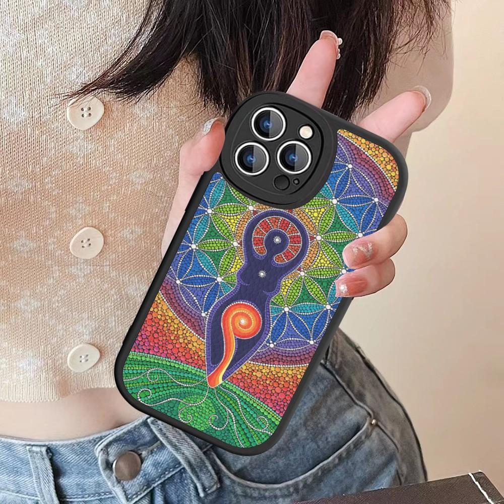 The Yoga Phone Case Hard Leather For IPhone 16 15 14 13 12 Mini 11 14 Pro Max Xs X Xr 7 8 Plus Fundas