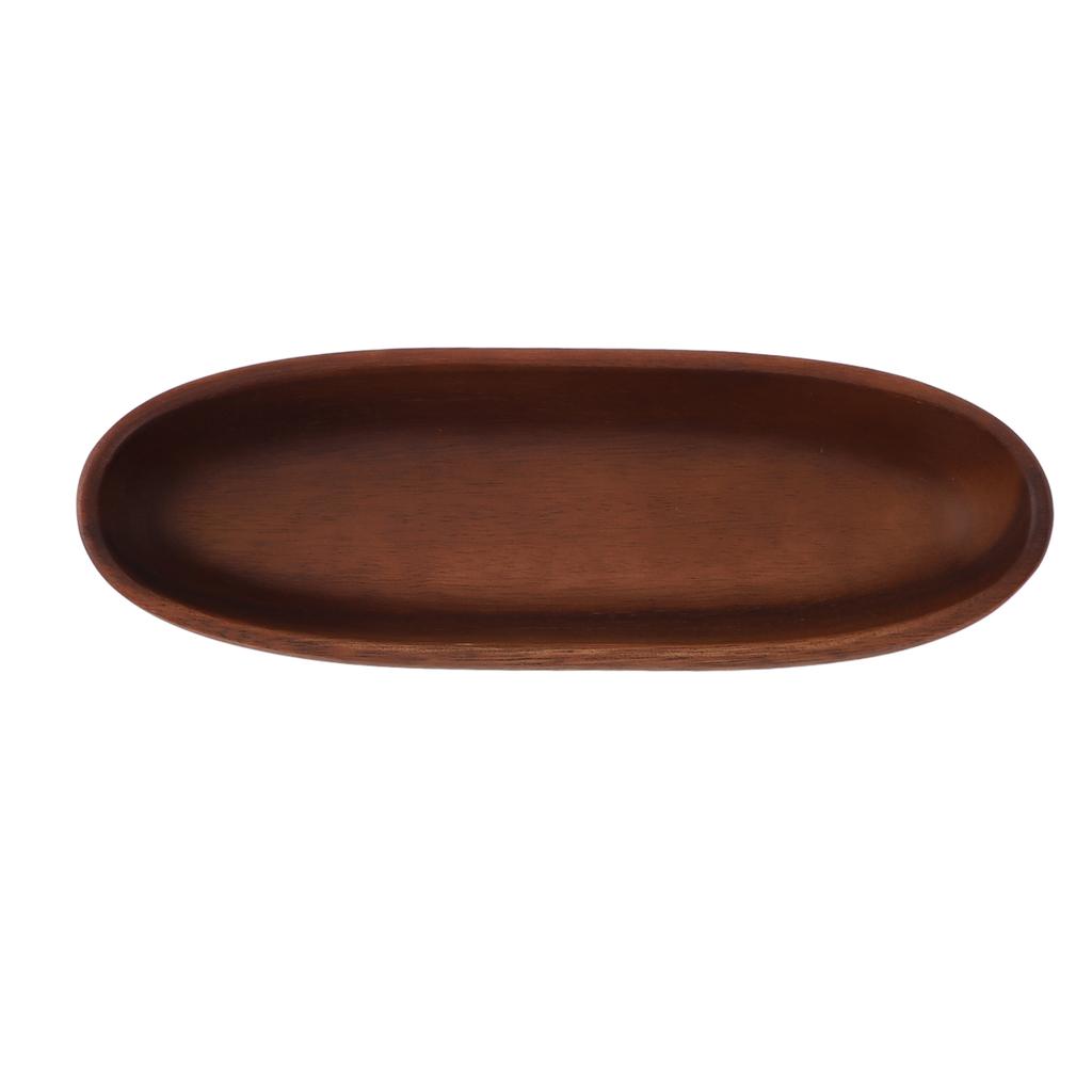 Wooden Salad Bowl Multipurpose Large Capacity Wooden Boat Shaped Bowl for Food Bread Fruits Snack Dessert