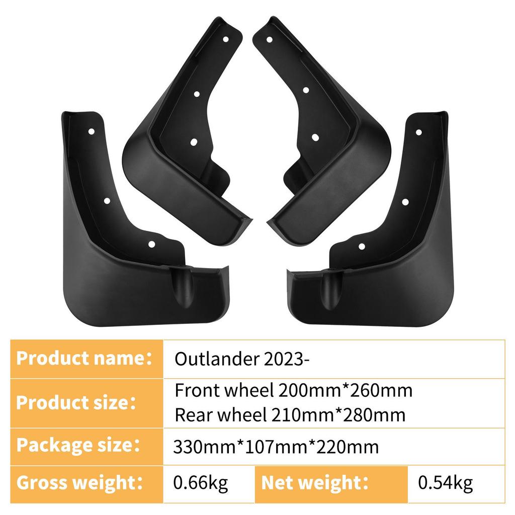 Mudguards for 2023-2026 Mitsubishi Outlander - Exterior Car Mud Flaps