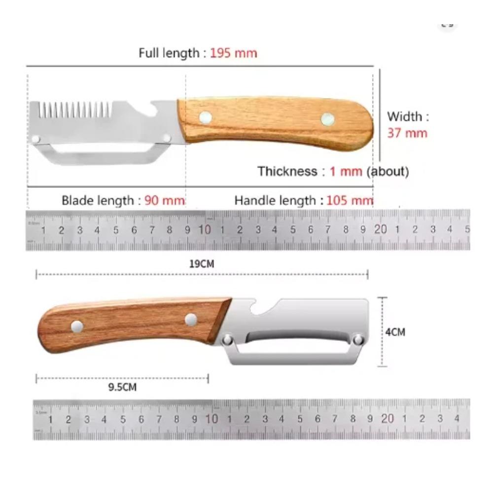 Kitchen Peeler Stainless Steel Vegetable Peeler with Wooden Handle for Peeling and Slicing Fruits and Vegetables Kitchen Tool