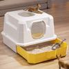 Large Enclosed Cat Litter Box with Top Entry Odor-Proof Drawer System Cat Toilet Anti-Splash Pet Potty High-Sided Cat Bedpans