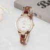Modische Damen-Quarzuhren Runde Zifferblatt PU-Lederarmband Elegante Vielseitige Damen Analog-Quarz-Uhr