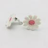 Colorful Chrysanthemum Floral 10-Petal Ear Clips In Fresh Grass Green - Cute and Unique Design