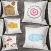 Taiyaki Narutomaki Fisch Dango Kissenbezug Für Sofa Dekor Auto Büro Raum Druck Kissenbezug Dekorationen und Schutz