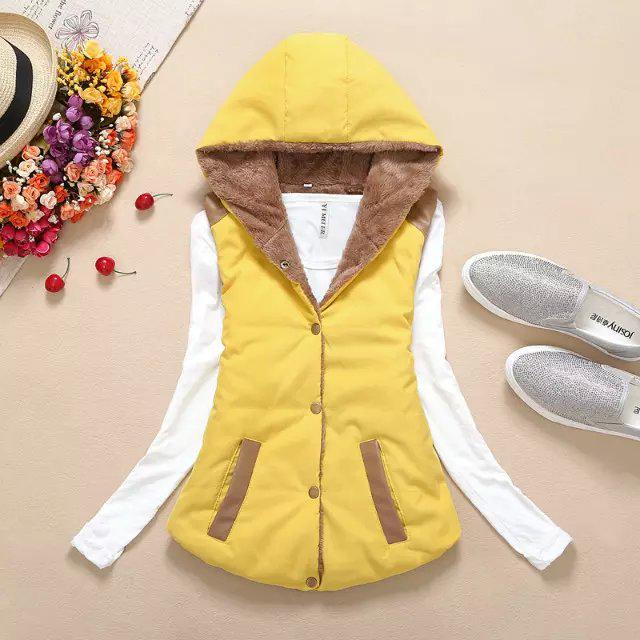 Autumn and Winter Coral Velvet Fashion Cotton Vest Women's Slim Shoulders Cotton Horse Jacket Plus Size