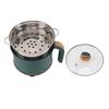 Electric Hot Pot Green 1.8L 600W Cooking Pot with Steam 2 Adjustable Level Anti Stick