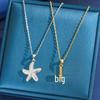 Starfish Pendant Necklace - Five-Pointed Star, Titanium Steel, Holiday Style, Colorfast Finish.