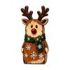 Poplar Plywood Holiday Gifts Christmas Wooden Tabletop Figurine, Hand Painted Santa Reindeer Cat Decor, Rustic Farmhouse Style Wood Ornaments Statues