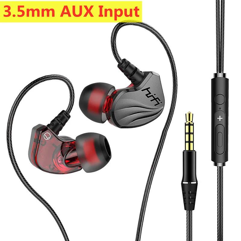 T2000 Waterproof Sports Binaural Wired Headset HIFI Metal Bass Earbud Headphone Sport Stereo Sound Noise Reduction Headset