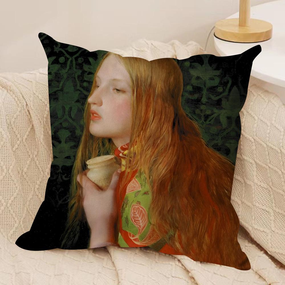 European Fun Figures Cushion Cover Silky Short Plush DoubleSided Printed Pillow Case for Sofa All Seasons Home Decor Gift
