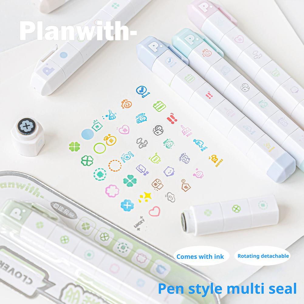 Detachable Multi Part Stamp Pen Style Creative Design For Journaling DIY Craft Personalized Letter Pattern Stamp Clear Imprint