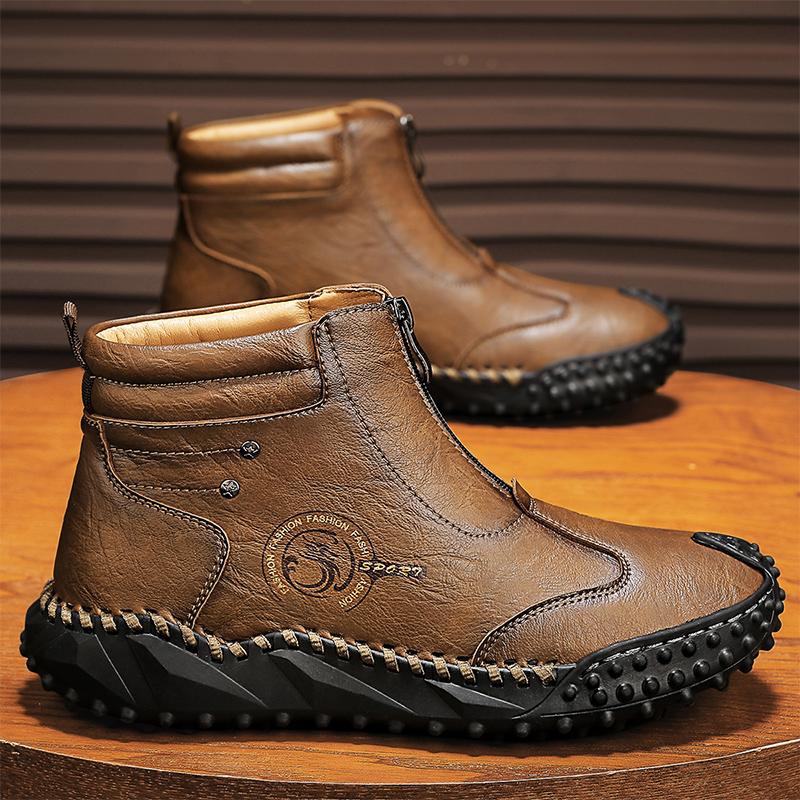 Autumn/ Winter Genuine Leather Men Shoes Waterproof Outdoor Men Boots Comfortable Men Walking Hiking Boots