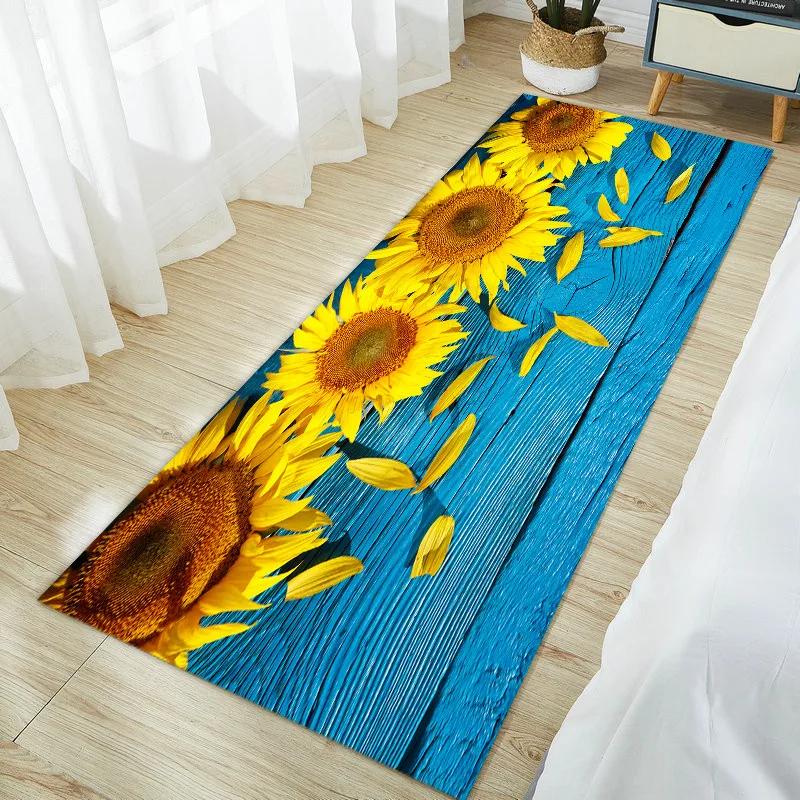 Non-slip Floor Rug Sunflower Print Doormat for Entrance Floor Mat Doormat Carpet Tapis Kitchen Mat Area Rug Home Decor