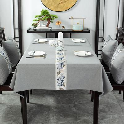 New Chinese Tablecloth Imitation Cloth Art National Style Rectangular Cover Cloth Retro Tablecloth Classical Table
