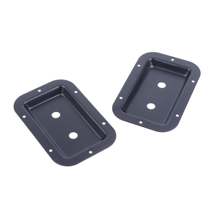 1/2Pcs Black Steel Recessed Speaker Jack Plate Connector For Dish Board Stage Loudspeaker Diy Accessories