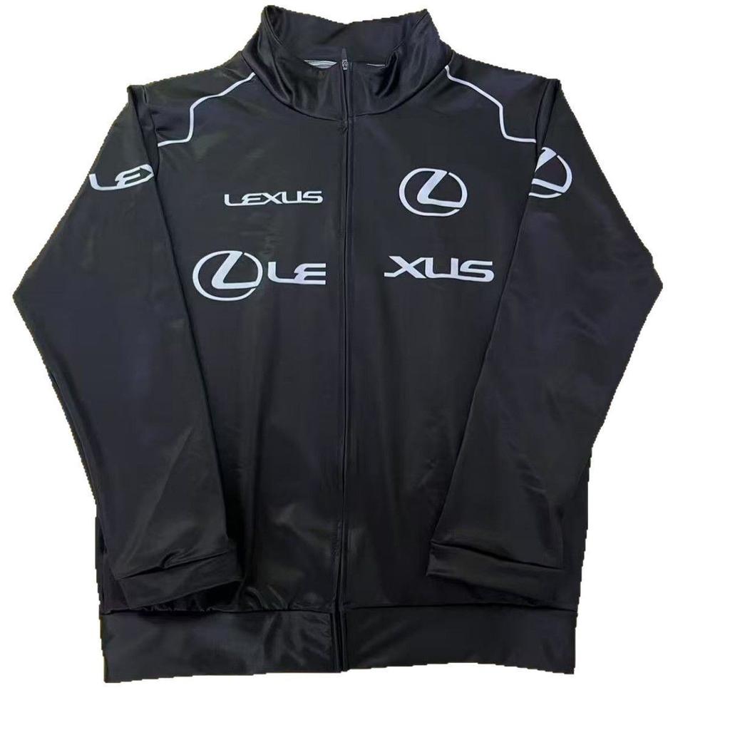 Vintage F1 Racing Jacket Printed Biker Style Fleece Lined Sweatshirt Long Sleeve Winter Coat